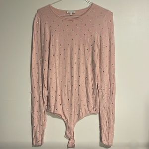 RONNY KOBO | soft pink cristal bodysuit